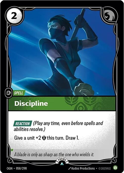 Discipline (058/298) [Riftbound Organized Play Promotional Cards]