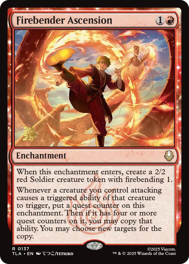 Firebender Ascension [Avatar: The Last Airbender Prerelease Cards]