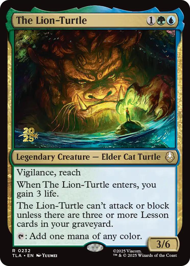 The Lion-Turtle [Avatar: The Last Airbender Prerelease Cards]