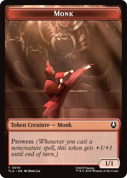 Monk // Clue (0017) Double-Sided Token [Avatar: The Last Airbender Tokens]