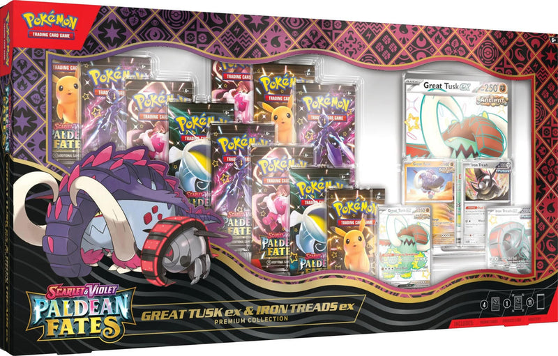 Scarlet & Violet: Paldean Fates Great Tusk ex & Iron Treads ex Premium Collection