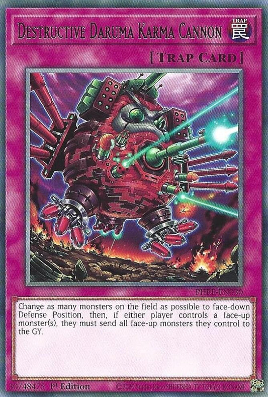 Destructive Daruma Karma Cannon [PHRE-EN030] Rare