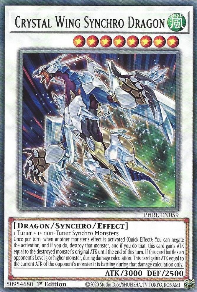 Crystal Wing Synchro Dragon [PHRE-EN059] Rare
