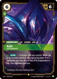 Azir - Ascendant (Alternate Art) (050a/221) [Spiritforged]
