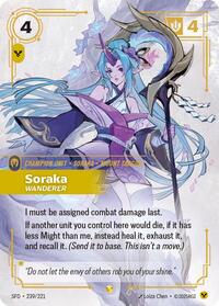 Soraka - Wanderer (Overnumbered) (239/221) [Spiritforged]