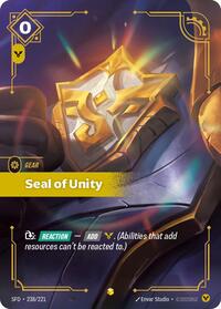 Seal of Unity (Overnumbered) (238/221) [Spiritforged]