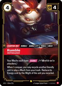 Rumble - Hotheaded (Alternate Art) (026a/221) [Spiritforged]