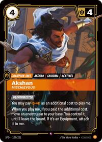 Akshan - Mischievous (109/221) [Spiritforged]