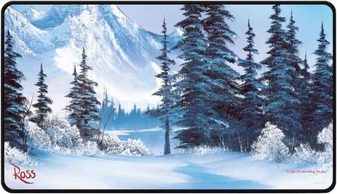 Ultra PRO: Black-Stitched Playmat - Bob Ross (Winter Paradise)