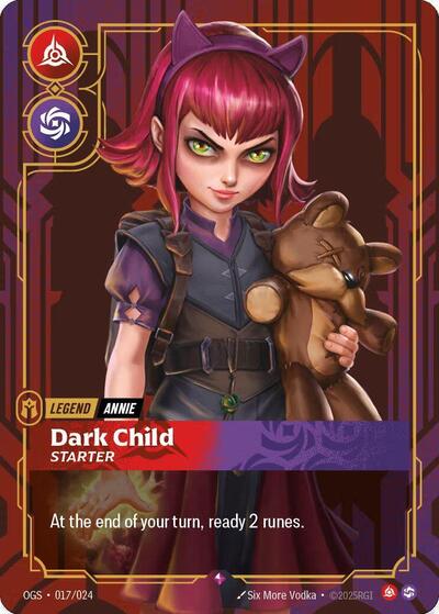 Annie - Dark Child (Metal) (017/024) [Riftbound Organized Play Promotional Cards]