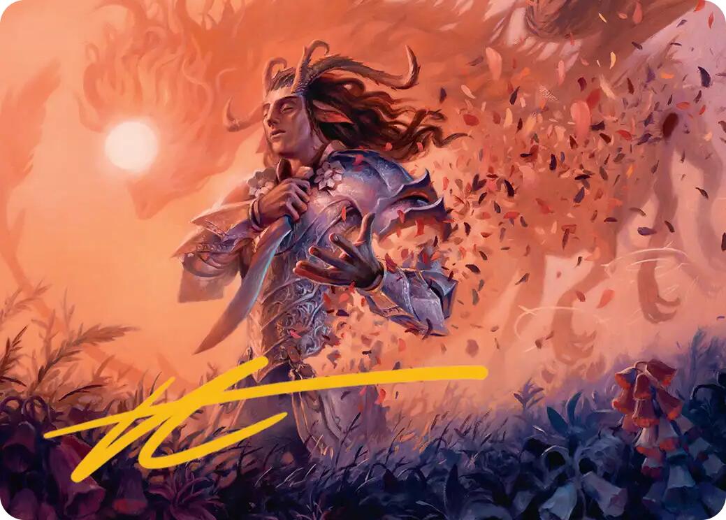 Rhys, the Evermore Art Card (Gold-Stamped Signature) [Lorwyn Eclipsed Art Series]