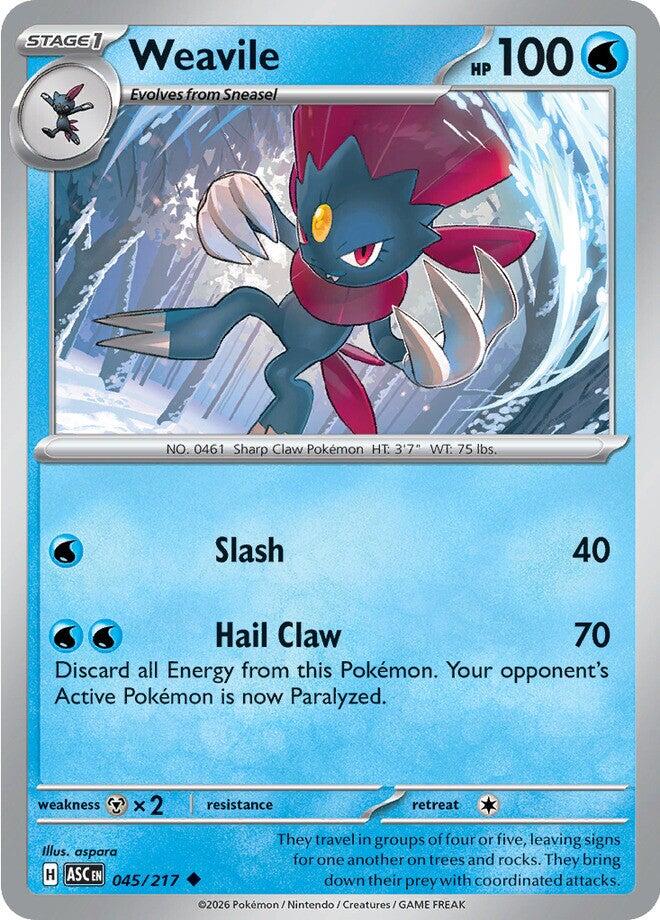 Weavile (045/217) [Mega Evolution: Ascended Heroes]