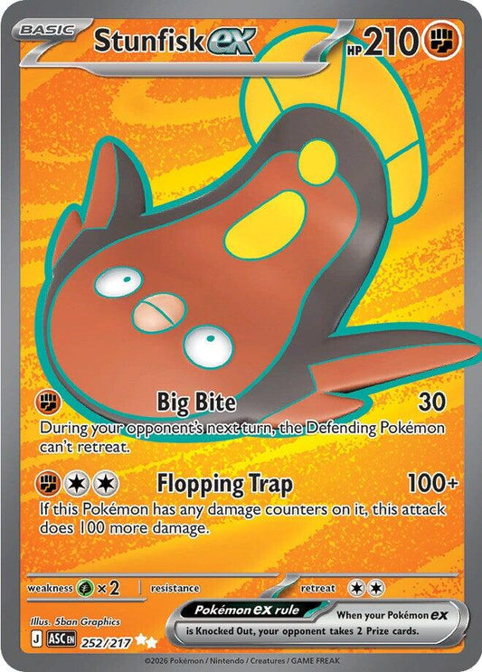 Stunfisk ex (252/217) [Mega Evolution: Ascended Heroes]