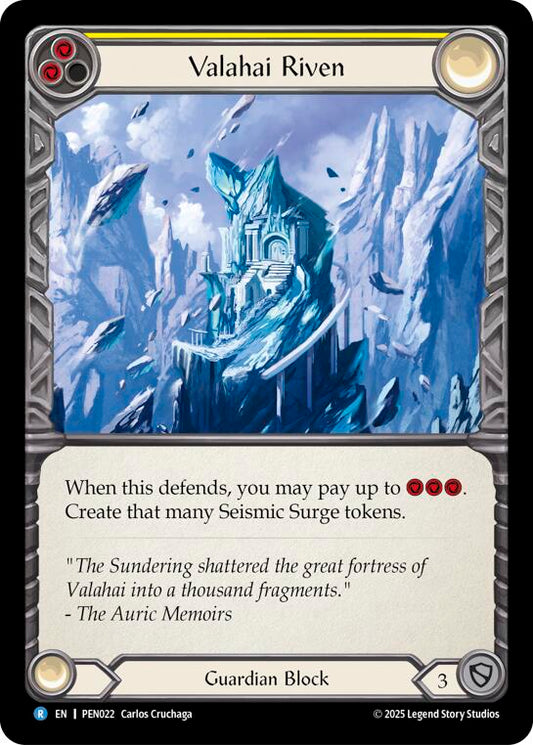 Valahai Riven (Yellow) (Rainbow Foil) [PEN022] (Compendium of Rathe)  Rainbow Foil