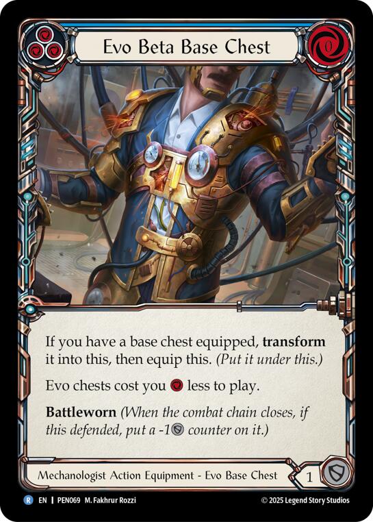 Evo Beta Base Chest (Blue) (Cold Foil) [PEN069] (Compendium of Rathe)  Cold Foil