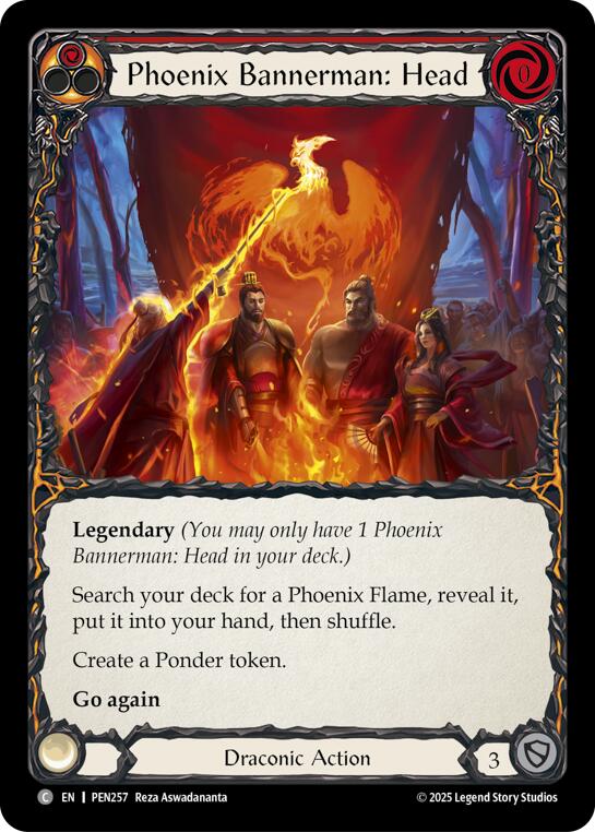 Phoenix Bannerman Head (Red) (Regular) [PEN257] (Compendium of Rathe)