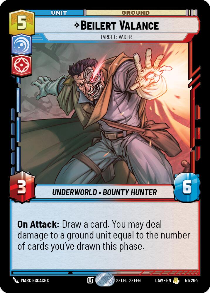 Beilert Valance - Target: Vader (51/264) (51/264) [A Lawless Time]