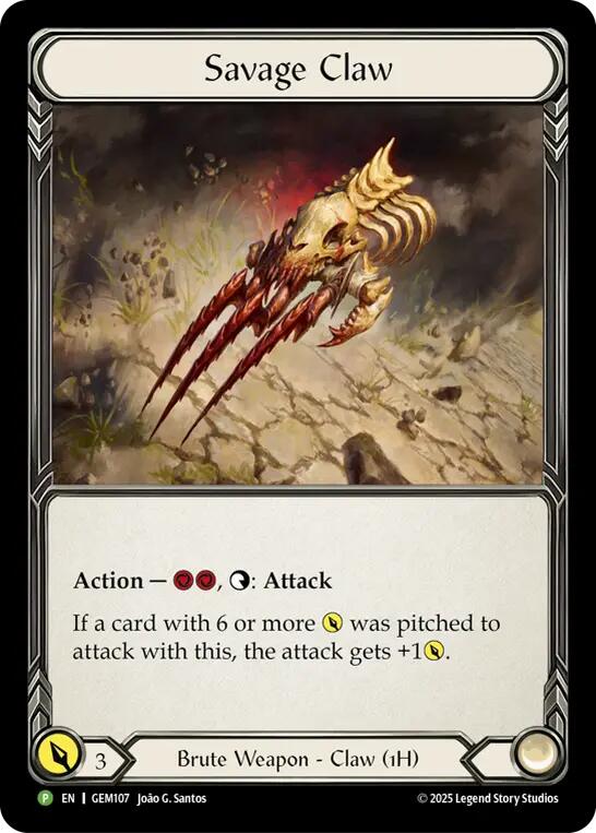 Savage Claw [GEM107] (GEM Pack 4)  Cold Foil