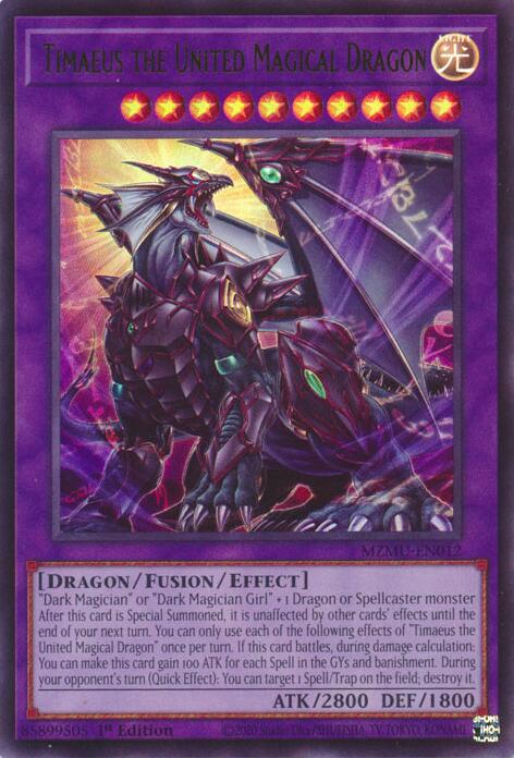 Timaeus the United Magical Dragon [MZMU-EN012] Ultra Rare