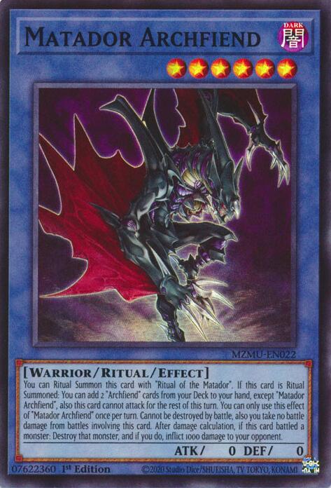Matador Archfiend [MZMU-EN022] Super Rare