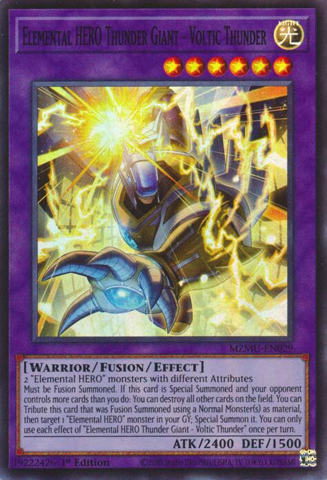 Elemental HERO Thunder Giant - Voltic Thunder [MZMU-EN029] Super Rare