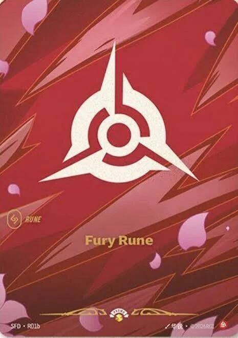 Fury Rune (R01b) (R01b) [Riftbound Organized Play Promotional Cards]