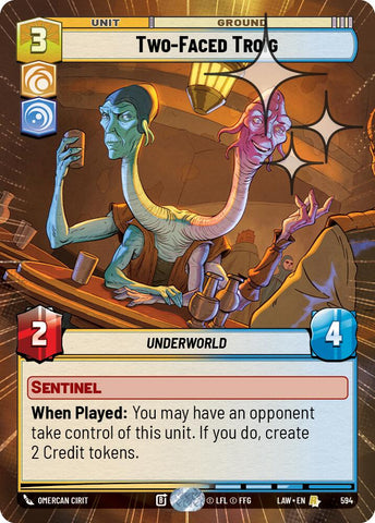 Two-Faced Troig - (356) (Hyperspace Foil) (356) [A Lawless Time]