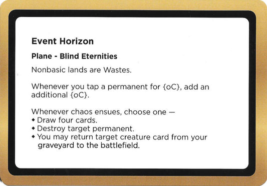 Event Horizon (Black Lotus Unknown Planechase) [Oversize Cards]