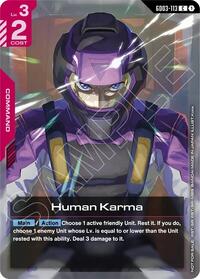 Human Karma (Store Tournament Participant Pack 04) (GD03-113) [Gundam Promotional Cards]