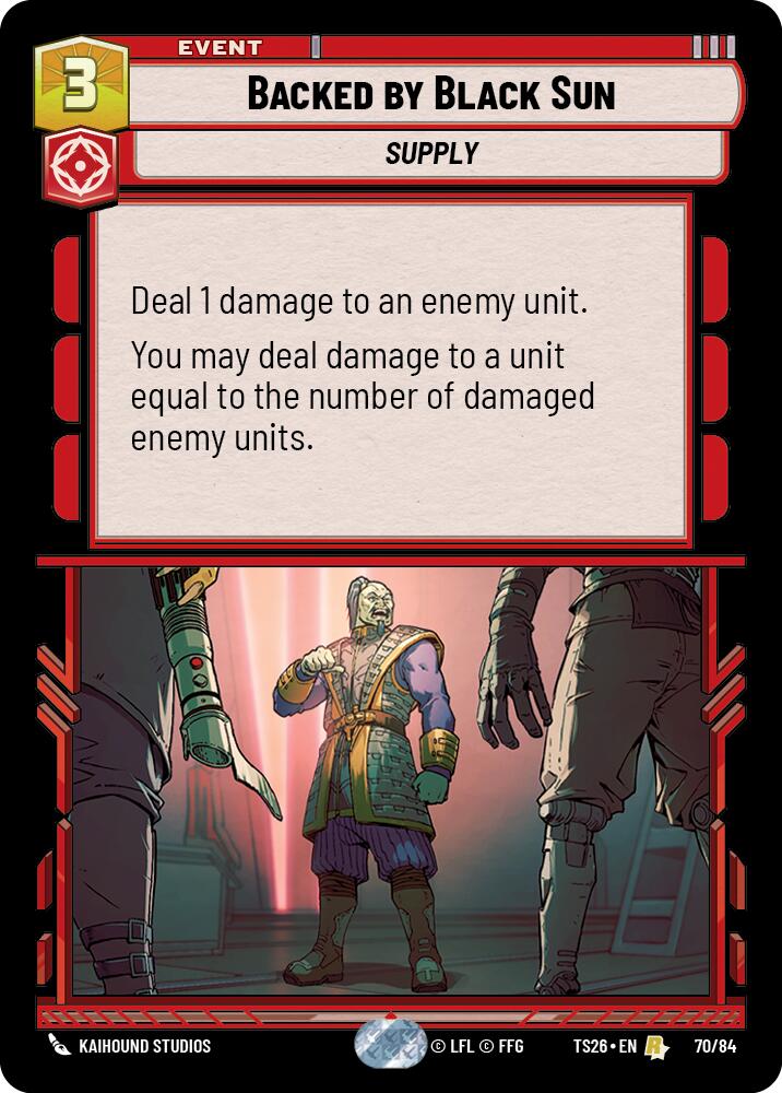Backed by Black Sun (70/84) (70/84) [Twin Suns]