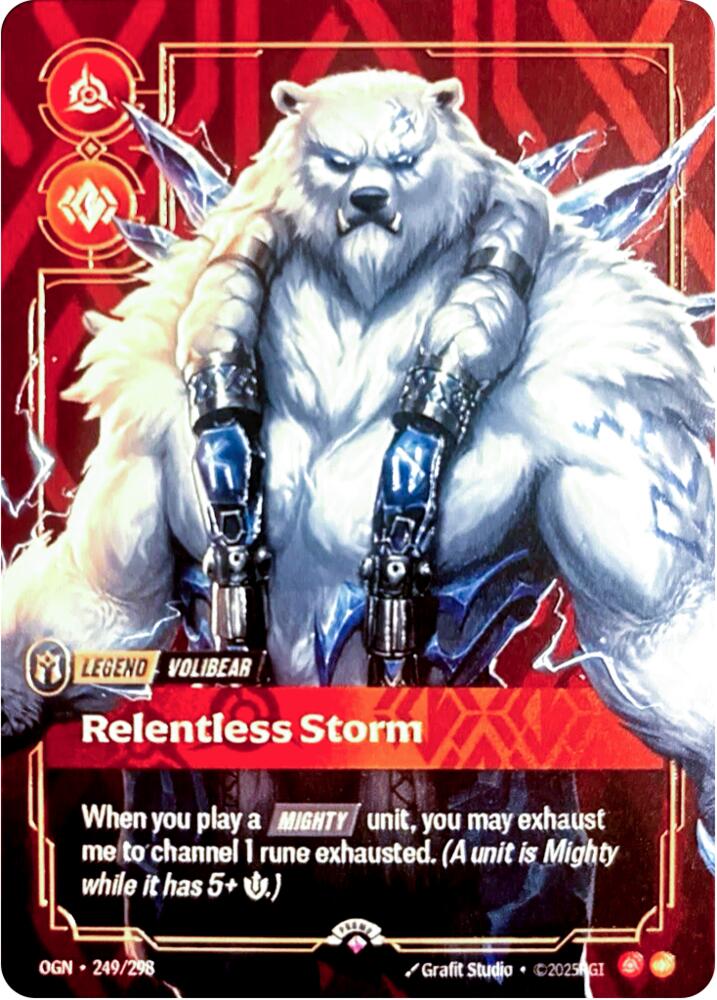 Volibear - Relentless Storm (Metal) (Prize Wall) (249/298) [Riftbound Organized Play Promotional Cards]