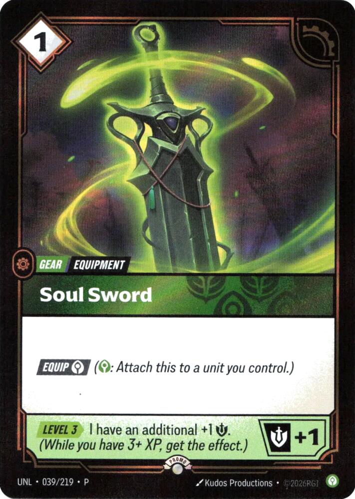 Soul Sword (039/219) [Riftbound Organized Play Promotional Cards]