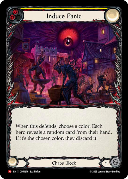 Induce Panic (Yellow) [OMN246] (Omens of the Third Age)  Rainbow Foil