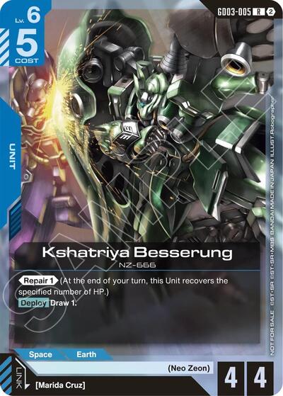Kshatriya Besserung (Store Tournament Participation Pack 05) (GD03-005) [Gundam Promotional Cards]