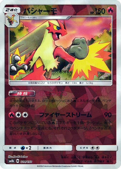 Blaziken (Mirror Holofoil) (014/150) [SM8b: GX Ultra Shiny]