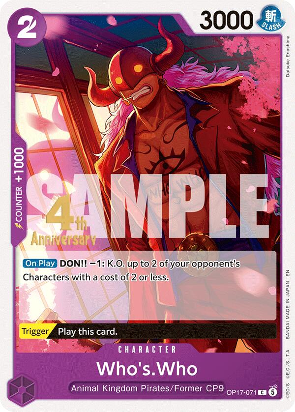 Who's.Who [The World's Strongest Warriors Release Event Cards]