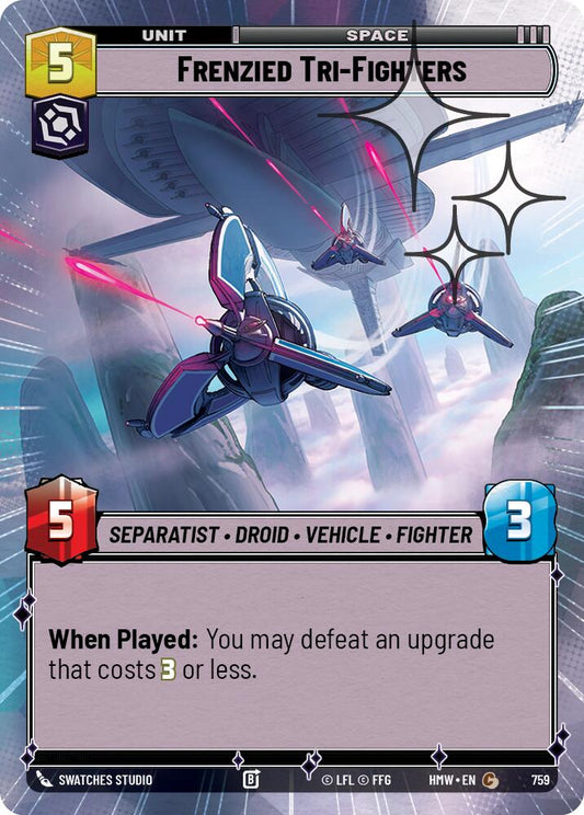 Frenzied Tri-Fighters (759) (Hyperspace Foil) (759) [Homeworlds]