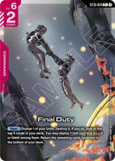 Final Duty (C+) (ST13-014) [Starter Deck 13: Silent Barrage]