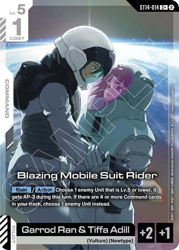 Blazing Mobile Suit Rider (C+) (ST14-014) [Starter Deck 14: Heavy Dominion]