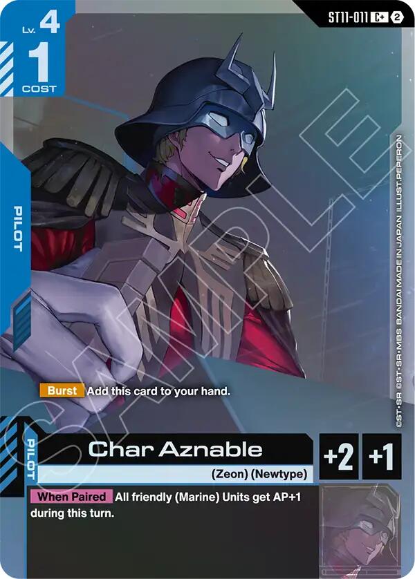 Char Aznable (C+) (ST11-011) [Starter Deck 11: Aquatic Assault]