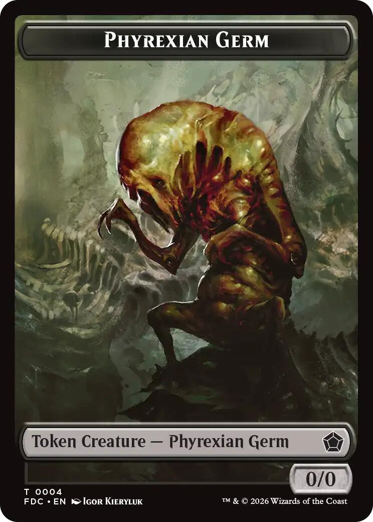 Phyrexian Germ // Phyrexian Beast Double-Sided Token [Foundations Commander Tokens]