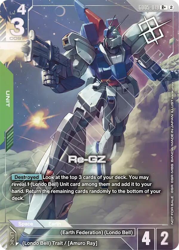 Re-GZ (Store Tournament Winner Pack 06) (GD05-019) [Gundam Promotional Cards]