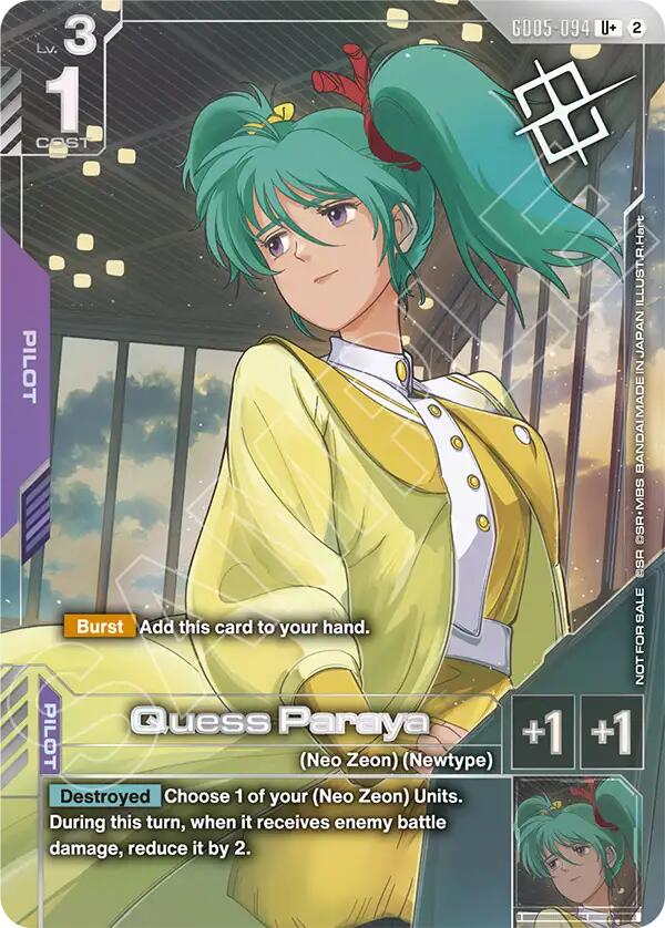 Quess Paraya (Store Tournament Winner Pack 06) (GD05-094) [Gundam Promotional Cards]