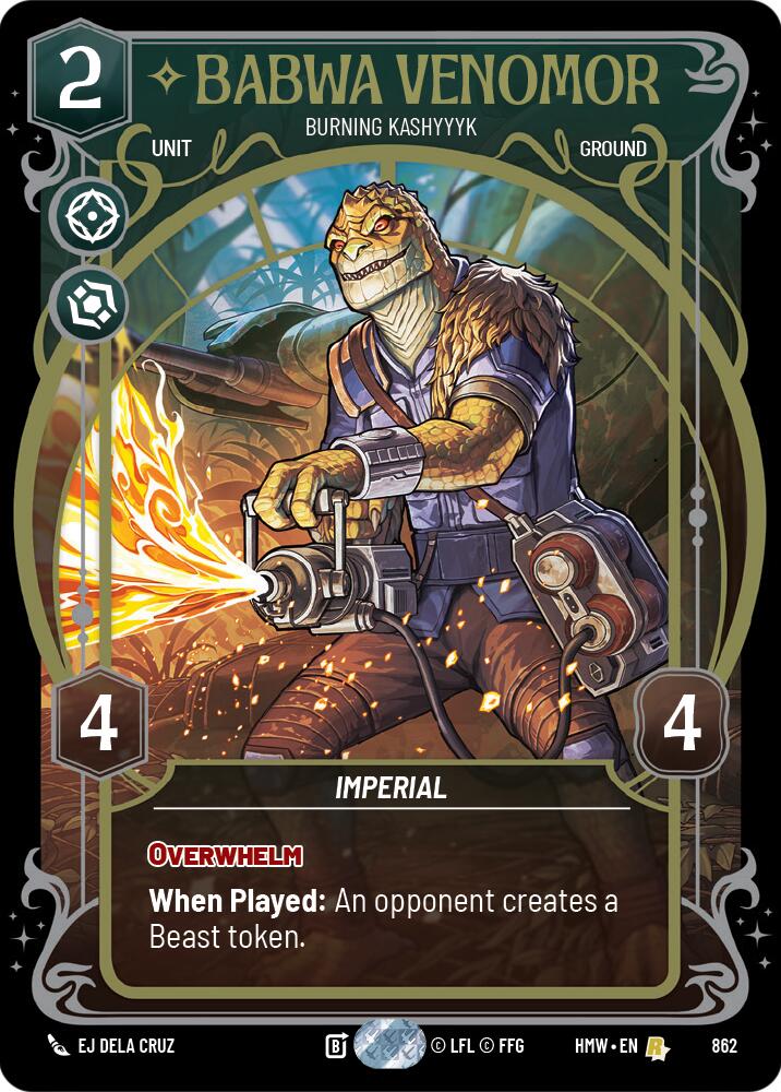 Babwa Venomor - Burning Kashyyyk (862) (Prestige Foil) (862) [Homeworlds]
