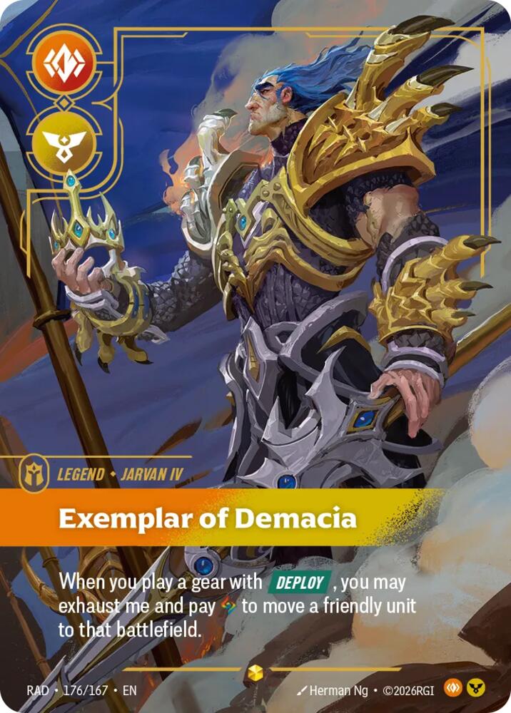 Jarvan IV, Exemplar of Demacia (Overnumbered) (176/167) [Radiance]