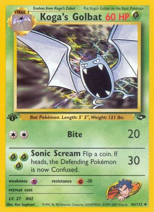 Koga's Golbat (46/132) [Gym Challenge Unlimited]