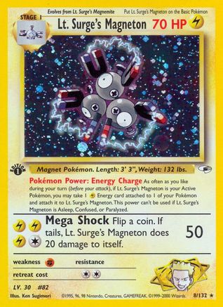 Lt. Surge's Magneton (8/132) [Gym Heroes Unlimited]