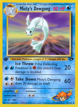 Misty's Dewgong (54/132) [Gym Challenge Unlimited]