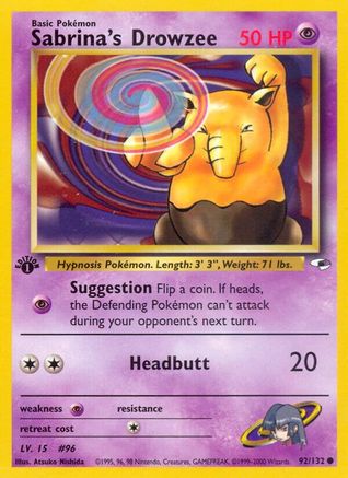 Sabrina's Drowzee (92/132) [Gym Heroes Unlimited]