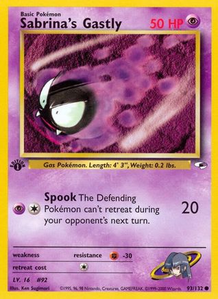 Sabrina's Gastly (93/132) [Gym Heroes Unlimited]